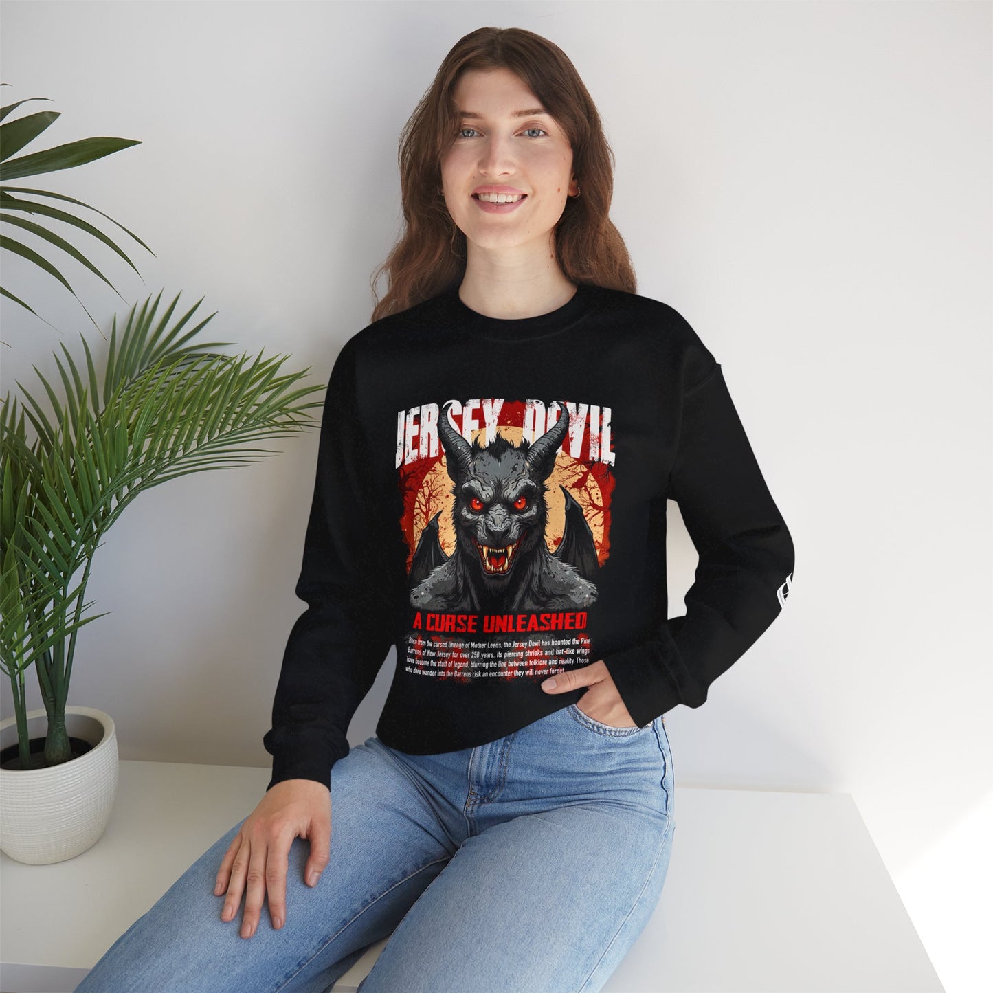 Jersey Devil Crewneck Sweatshirt - A Curse Unleashed (Unisex)