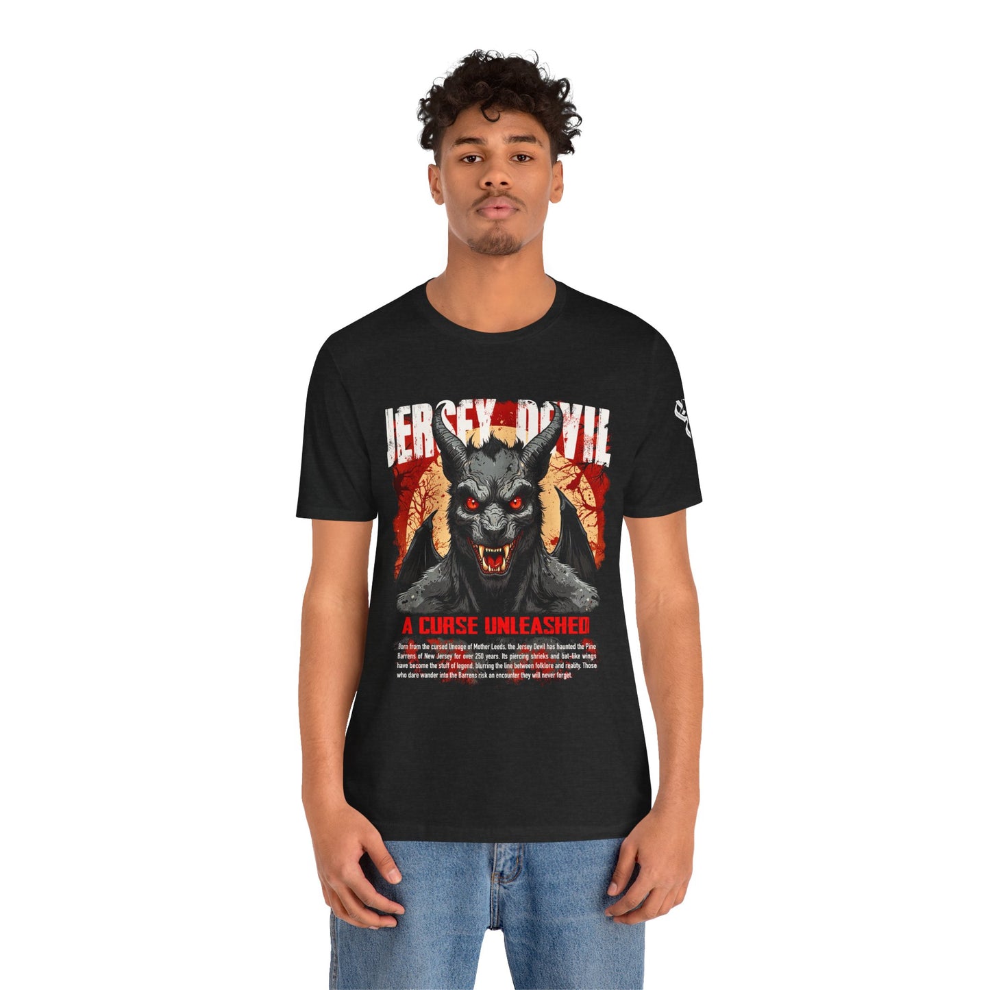 Jersey Devil T-Shirt – A Curse Unleashed (Premium Unisex)