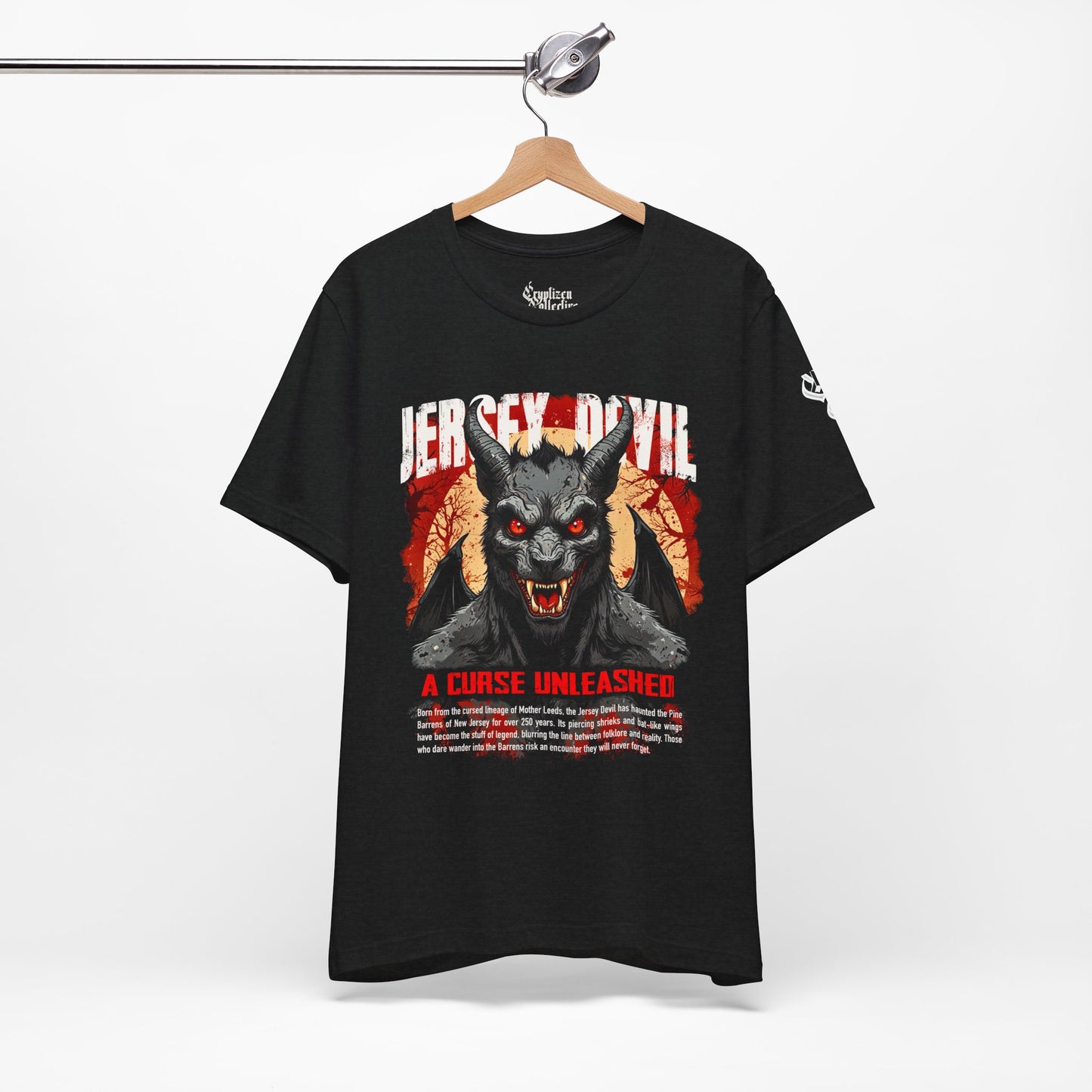 Jersey Devil T-Shirt – A Curse Unleashed (Premium Unisex)