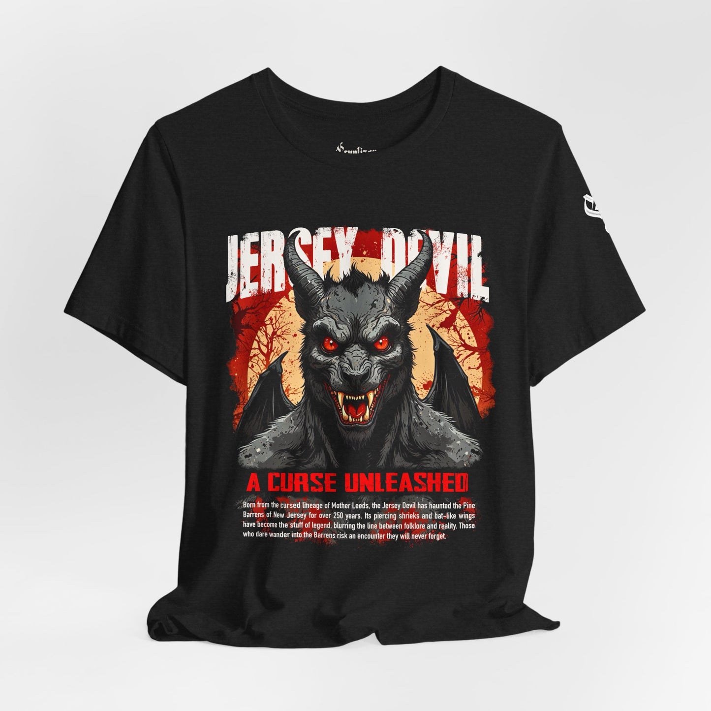 Jersey Devil T-Shirt – A Curse Unleashed (Premium Unisex)