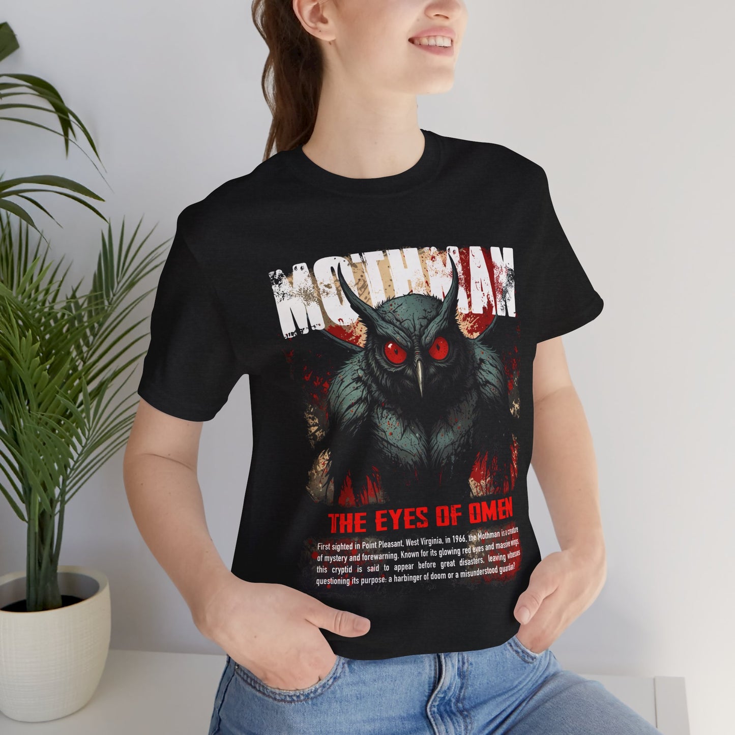 Mothman T-Shirt – The Eyes of Omen (Premium Unisex)